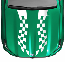 Stripes Racing Checkered Flag or Strobe Look Hood Decal for BMW 5 Series G60 M5 G90
 4