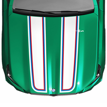 Stripes Racing M colors Checkered Flag Hood Decal for BMW 5 Series G60 M5 G90
 2