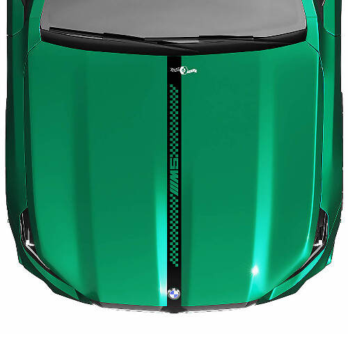 M5-Style Central Hood Stripe Vinyl Decal for BMW 5 Series G60 M5 G90