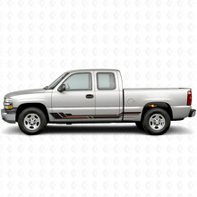 Parallel Accent Door & Rocker Panel Vinyl Stripes for Chevrolet Silverado 1500 GMT800 1999-2007_2