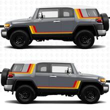 Vintage Retro Stripes Side Decals Stickers Graphics - fit to Toyota FJ Cruiser
 3