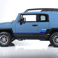 Vintage Retro Stripes Door Side Decals Stickers Graphics For Toyota FJ Cruiser 2