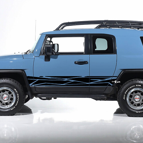 Toyota FJ Cruiser Side Door Stripes Decals Stickers Graphics - Custom Vinyl Kit
