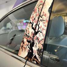 Japanese Tree Sakura Pillar Doors Car Decal Sticker Wrap Custom Vinyl Graphics for Vehicle Styling
 2