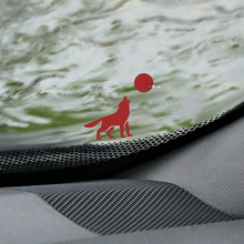 Wolf and Moon Windshield Easter Egg Corner Decal - Custom Vinyl Graphic
 2