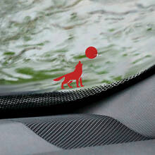 Wolf and Moon Windshield Easter Egg Corner Decal - Custom Vinyl Graphic
 2