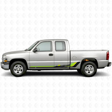 Retro Mountain Wave Door & Rocker Panel Vinyl Stripes for Chevrolet Silverado 1500 GMT800 1999-2007_3