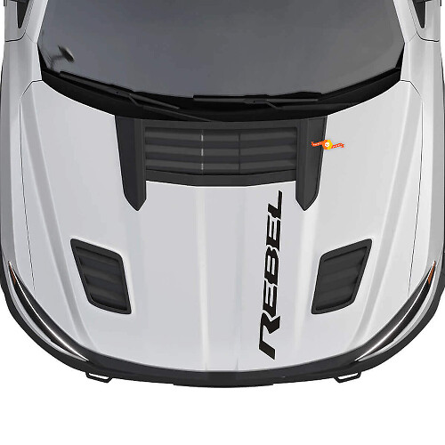 Rebel Hood Logo Vinyl Decal for Dodge Ram 1500 Rebel