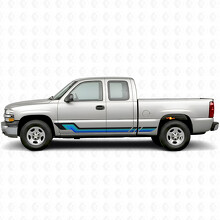 Retro Parallel Door & Rocker Panel Vinyl Stripes for Chevrolet Silverado 1500 GMT800 1999-2007_2