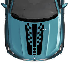BMW X5 G05 Hood Checkered Stripe Decal - Vinyl M Performance
 3