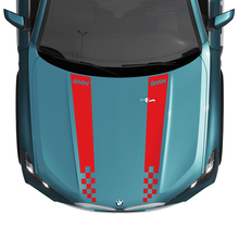 BMW X5 G05 Hood Checkered Stripe Decal - Vinyl M Performance 2
 3