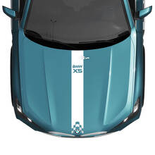 BMW X5 G05 Hood Checkered Stripe Decal - Vinyl M Performance 3
 2