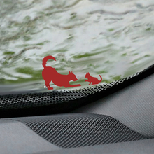 Cat and Dog friends Windshield Easter Egg Corner Decal - Custom Vinyl Graphic
 2