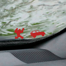 Yeti Bigfoot Easter Egg Windshield Corner Vinyl Decal for Jeep Wrangler_2