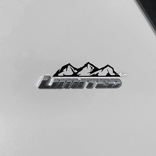 Mountains Decal Sticker Over Toyota 4Runner Limited Badge
 1