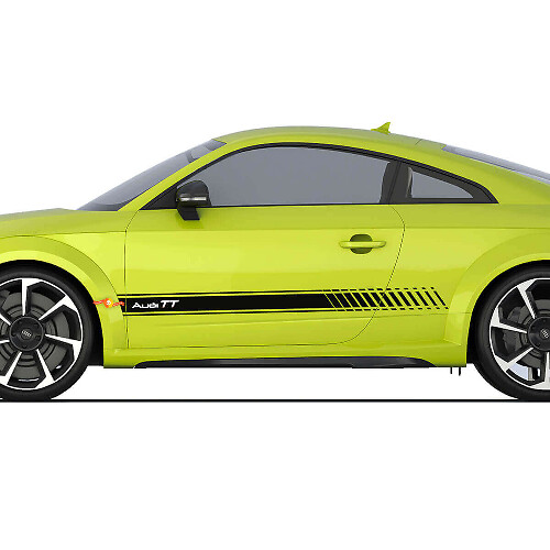 Racing Strobe Side Stripes Vinyl Decal Kit For Audi TT 