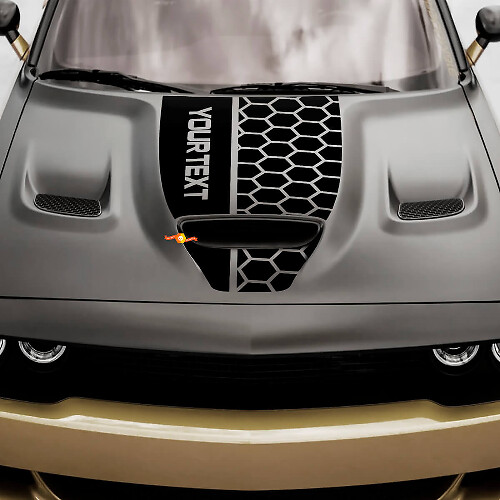Custom Honeycomb Style Hood Vinyl Decal for Dodge Challenger or Charger