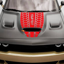 Custom Text Honeycomb Style Hood Vinyl Decal for Dodge Challenger or Charger_4