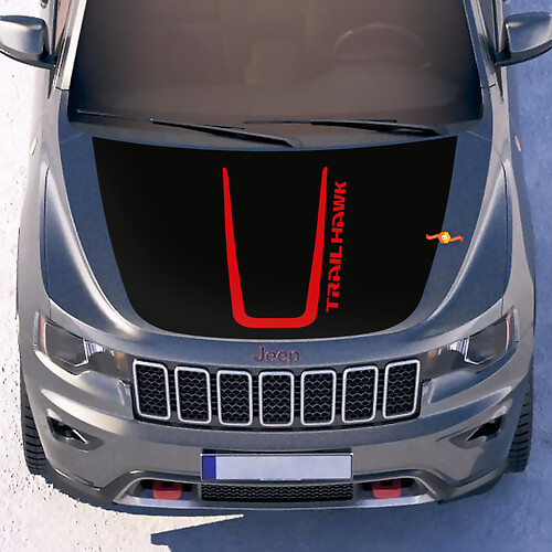 Jeep Cherokee TrackHawk Hood Graphics Wrap Decal Sticker
 1