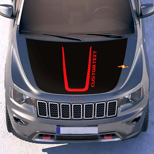Vinyl decal graphics for Trailhawk hood for Jeep Cherokee Trailhawk
