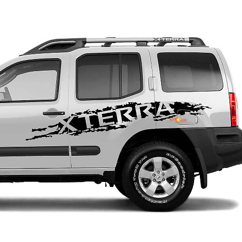 Distressed Xterra Lettering Side Vinyl Decals Kit For Nissan Xterra