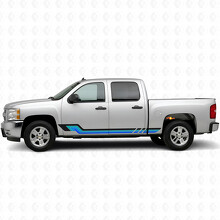 Retro Parallel Door & Rocker Panel Vinyl Stripes for Chevrolet Silverado 1500 GMT900 2007-2013_2