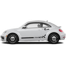 Side Doors Rocker Panel Vinyl Stripes Decals Stickers Graphics For Volkswagen Beetle 2