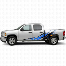 Distressed Splash Door & Bedside Vinyl Stripes for Chevrolet Silverado 1500 GMT900 2007-2013_3