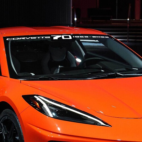 Windshield Decals For Chevrolet Corvette C8 Z51 70 Anniversary Vinyl Sticker
