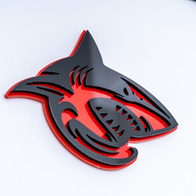 Shark Hellshark 3D Badge Fender Badges Emblem Black and Red
 3