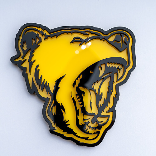 Bear Grizzly 3D Badge Fender Tailgate Badges Emblem
 1