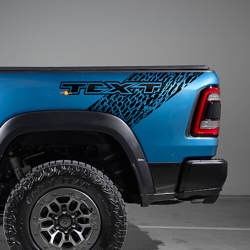 Dinosaur Skin Style Hood and Rear Side Vinyl Decal Kit for Dodge Ram