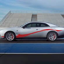 Side rocker panel decal stripes for Dodge Charger Electric 4
 3