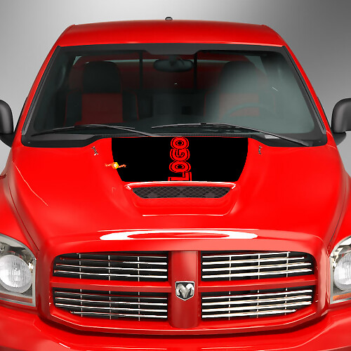 Blackout Custom Logo Hood Vinyl Decal for Dodge Ram 