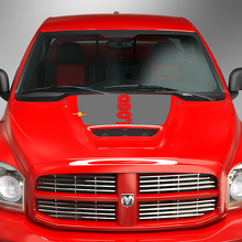 Blackout Custom Logo Hood Vinyl Decal for Dodge Ram _3