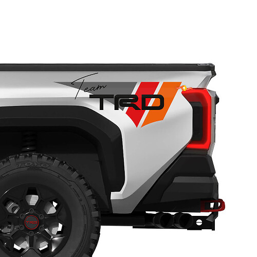 Toyota Vintage Retro Heritage TRD Team BedSide Decals Stickers Graphics
