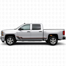 Angular Outline Door & Rocker Panel Vinyl Stripes for Chevrolet Silverado 1500 K2XX 2014-2019_2