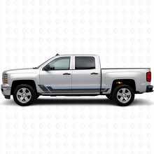 Angular Outline Door & Rocker Panel Vinyl Stripes for Chevrolet Silverado 1500 K2XX 2014-2019_3