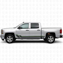Angular Outline Door & Rocker Panel Vinyl Stripes for Chevrolet Silverado 1500 K2XX 2014-2019_4