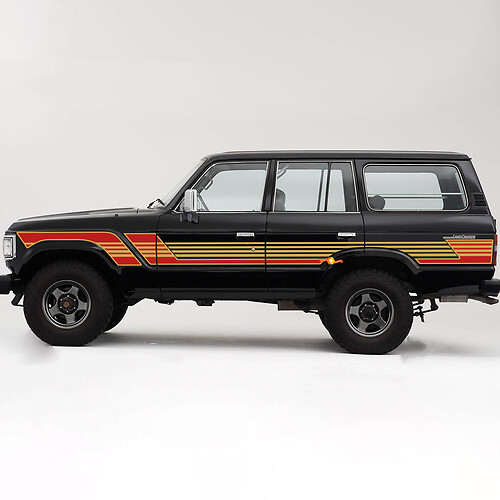 Toyota Land Cruiser FJ60 retro stripes kit
