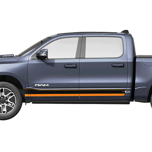 Side Rocker Panel Doors Stripes for Dodge RAM 1500 REV Vinyl Decals Stickers Graphics
