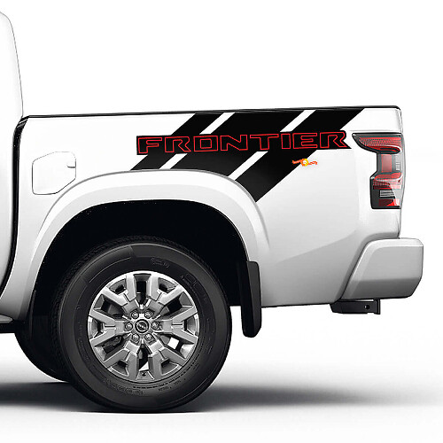 2X Nissan Frontier Truck Bed Car Vinyl Stickers Decals Graphics Both Sides 2 Colours