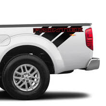 2X Nissan Frontier Pro-4X Bed Truck Car Vinyl Both Side Stickers Decals Graphics 2 Colors
 2