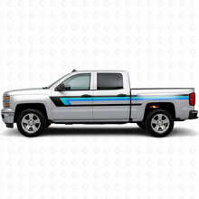 Retro Upper Beltline Door & Bedside Vinyl Stripes for Chevrolet Silverado 1500 K2XX 2014-2019_2