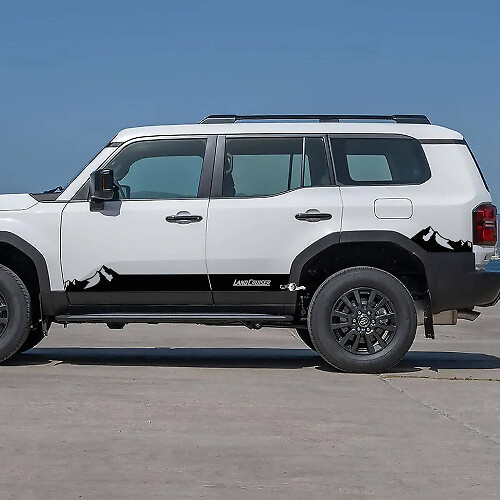 Toyota Land Cruiser Side Rocker Panel Mountains Stripes Decals Vinyl Graphic Decals
