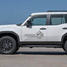 Mountains Logo Doors Decals Vinyl Stickers Graphic For Toyota Land Cruiser 3