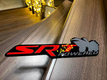 Powered by SRT Scat Pack Bee Style 3D Badge for Dodge Charger Challenger _5