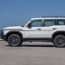 Side Doors Accent Checkered Stripes Decals Vinyl Stickers Graphic For Toyota Land Cruiser 2