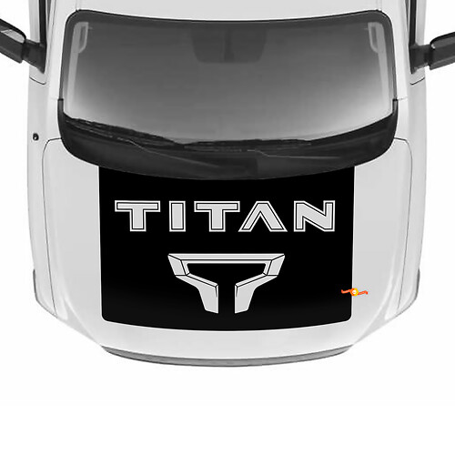 Hood Nissan Titan Logo Blackout Vinyl Stickers Decals Graphics
