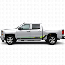 Retro Mountain Wave Door & Rocker Panel Vinyl Stripes for Chevrolet Silverado 1500 K2XX 2014-2019_3